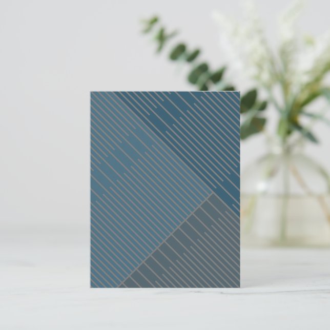 Einfache stilvolle Linien Postkarte (Stehend Vorderseite)