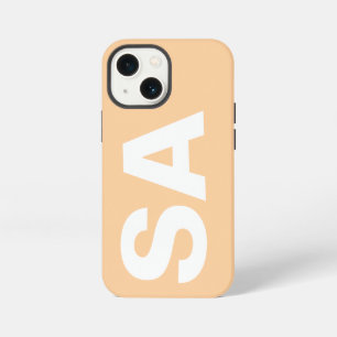 Einfache Stilvolle Moderne Name Minimal Peach Farb iPhone 13 Mini Hülle