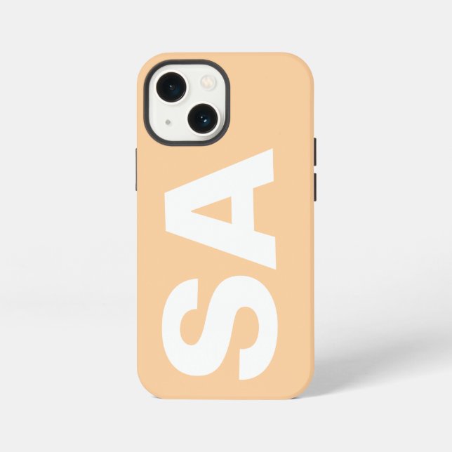 Einfache Stilvolle Moderne Name Minimal Peach Farb iPhone Hülle (Rückseite)