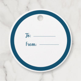 Einfache, stilvolle Script Navy Blue Wedding Geschenkanhänger