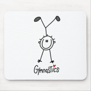 Einfache Stockfigur-Turnerin Mousepad