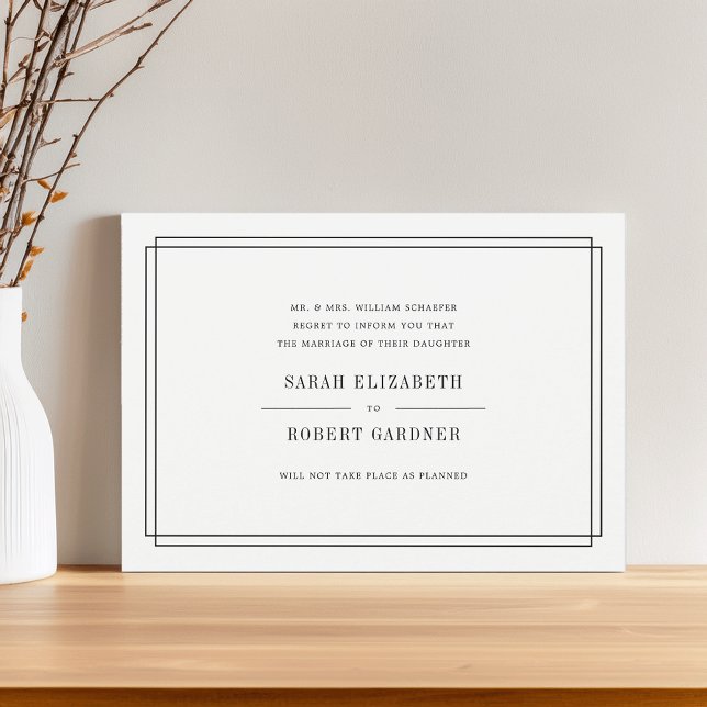 Einfache Stornierung einer Hochzeit Einladung (Von Creator hochgeladen)