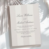 Einfache Strand-Sand-Cabana-Streifen-Hochzeit