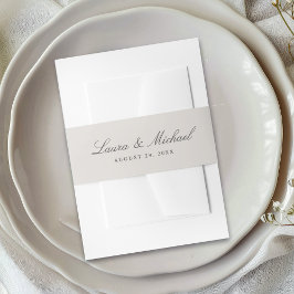 Einfache Strand-Sand-Personalisierte Hochzeit Einladungsbanderole