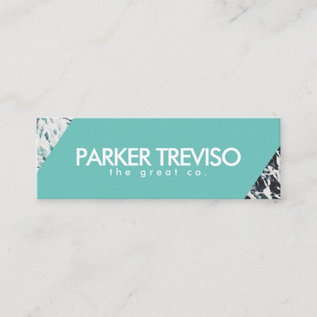 Einfache Strandfarbe Mini Visitenkarte (Vorderseite)