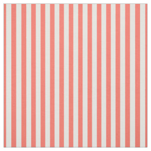 Einfache Streifen Muster Korallenmuster/Weiß-Trend Stoff