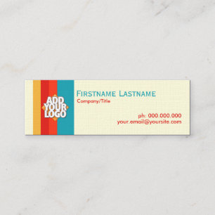 Einfache Streifen-neue Retro Minikarten Mini Visitenkarte