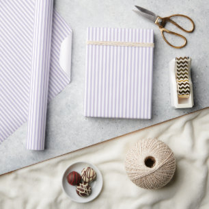 Einfache Streifen - Staubiges Lavendel Geschenkpapier