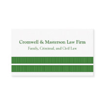 Einfache Streifen Visitenkarte, grün