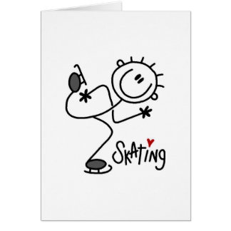 Einfache Strichmännchen-Eis-Skaten-T - Shirts und