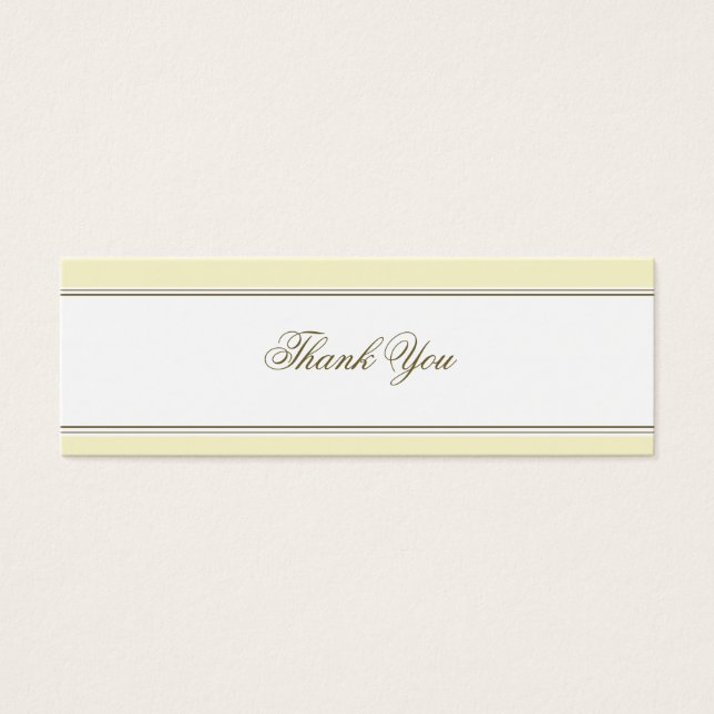 Einfache Strip Buttercreme Gefallen-Geschenk-Tag (Vorderseite)