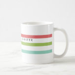 Einfache Stripes - Individuelles Mug Tasse<br><div class="desc">Diese elegante Tasse zeichnet sich durch ein einfaches,  modernes Streifenmuster aus und kann mit einem Namen versehen werden. Ein tolles Geschenk für den Kaffee- oder Teeliebhaber in Ihrem Leben.</div>