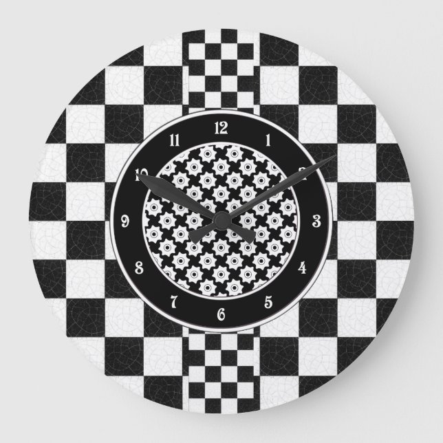 Einfache strukturierte Tafel Große Wanduhr (Vorderseite)