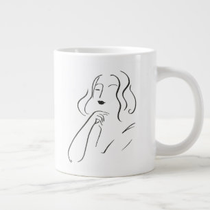 Einfache Studie - Skizze einer Frau Jumbo-Tasse