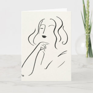 Einfache Studie - Skizze einer Frau Karte