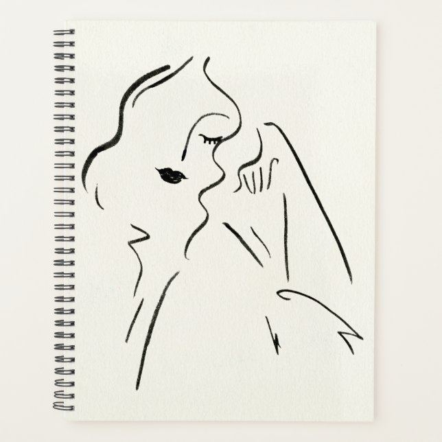 Einfache Studie - Skizze einer Frau Planer (Vorderseite)