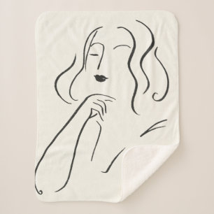 Einfache Studie - Skizze einer Frau Sherpadecke