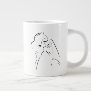 Einfache Studie - Skizze einer Lady Jumbo-Tasse