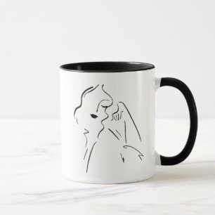 Einfache Studie - Skizze einer Lady Tasse