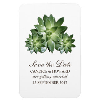 Einfache Sukkuline Save the Date Flexi Magnet
