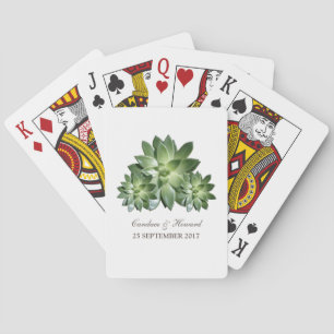 Einfache, sukzente Hochzeitskarten Spielkarten