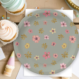 Einfache süße Blume Geburtstagsparty Niedlich Hübs Pappteller