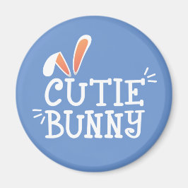 Einfache Süsse Bunny Oaster Typografie | Magnet