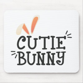 Einfache Süsse Bunny Oaster Typografie | Mousepad