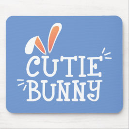 Einfache Süsse Bunny Oaster Typografie | Mousepad