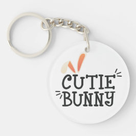 Einfache Süsse Bunny Oaster Typografie | Schlüssel Schlüsselanhänger