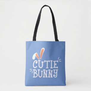 Einfache Süsse Bunny Oaster Typografie Tragetasc