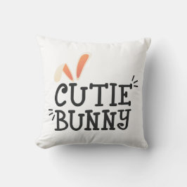 Einfache Süsse Bunny Oaster Typografy Throw Kissen