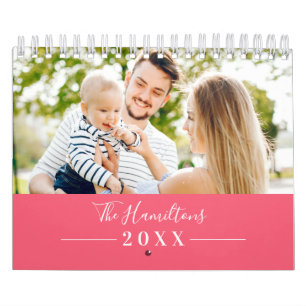Einfache süße Foto-Familie 2022 Kalender