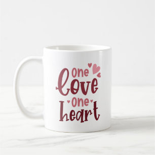 Einfache süße Liebe Eine Liebe Ein Herz Romantisch Kaffeetasse