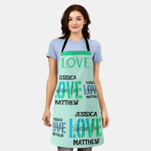 Einfache süße romantische Liebe Couple Valentines Schürze