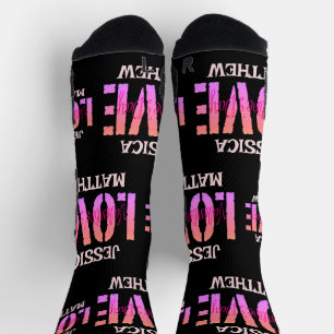 Einfache süße romantische Liebe Couple Valentines Socken