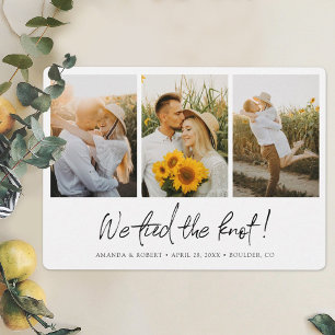 Einfache Sweet Multi Foto Collage Hochzeit Ankündigung