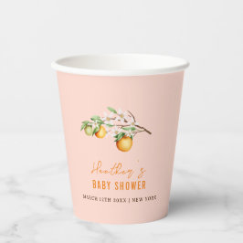 Einfache Sweet Summer Orange Citrus Baby Dusche Pappbecher