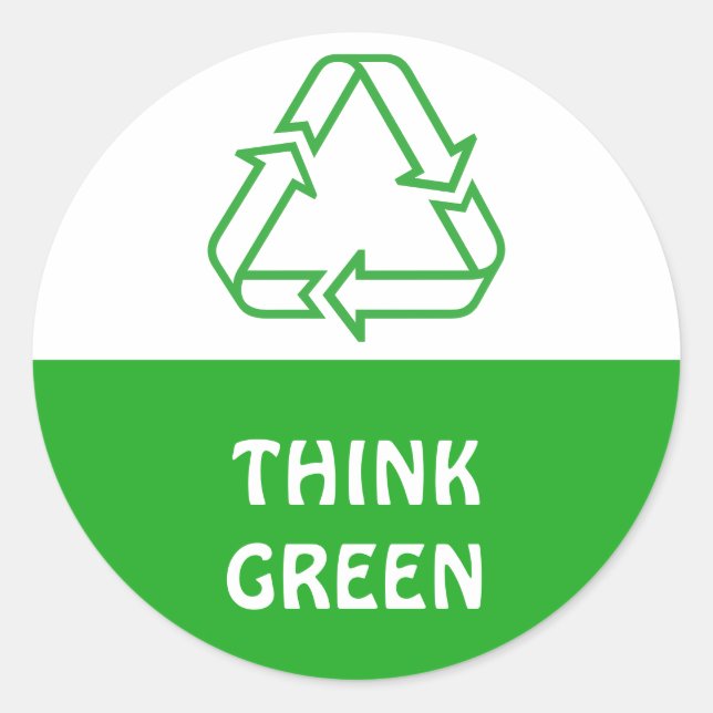Einfache Symbole - RECYCELND TRIANGLE + Ihre Ideen Runder Aufkleber (Vorderseite)