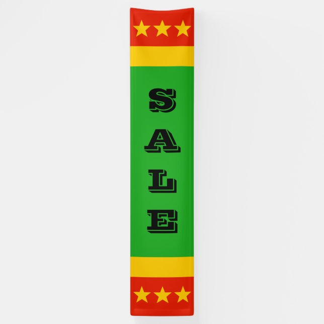 Einfache Symbole - volle Sterne + Ihr Text & Ideen Banner (Vertikal)