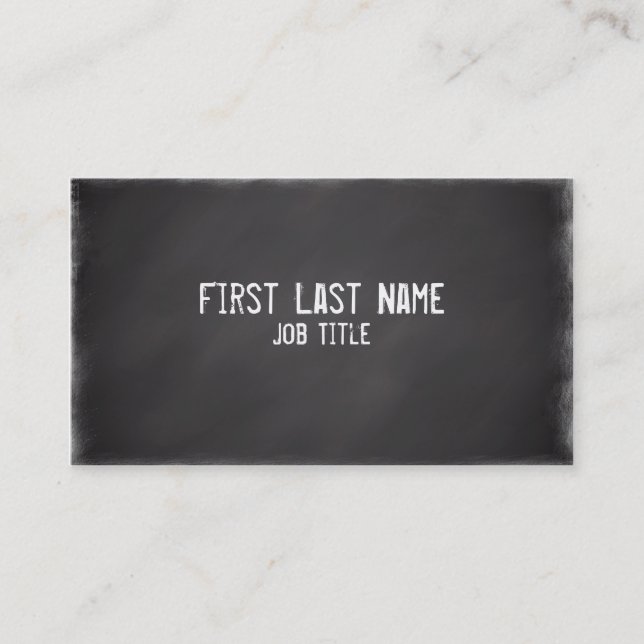 Einfache Tafelgewohnheits-Visitenkarten Visitenkarte (Vorderseite)
