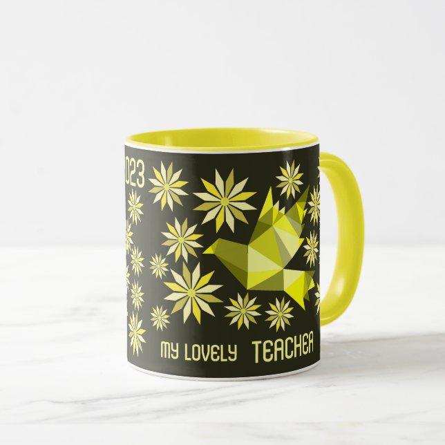 EINFACHE TASSE DES NEUJAHRES ALS GESCHENK FÜR LEHR (VorderseiteRechts)