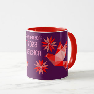 EINFACHE TASSE DES NEUJAHRES ALS GESCHENK FÜR LEHR