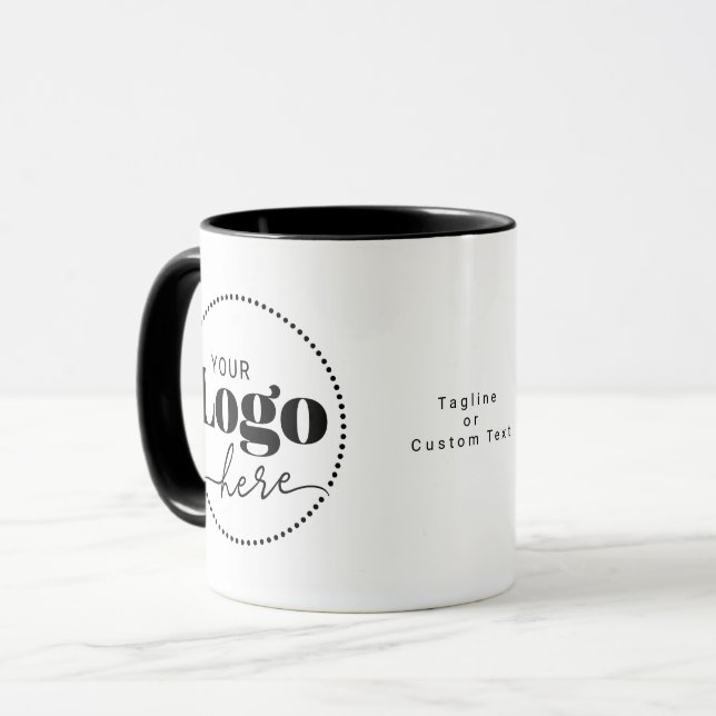 Einfache Tasse für das Logo-Branding (Vorderseite Links)