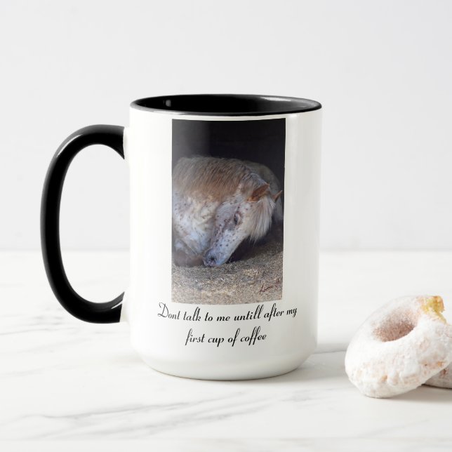 Einfache Tasse mit links Hand (Mit Donut)