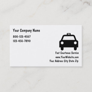Einfache Taxi Visitenkarten Visitenkarte