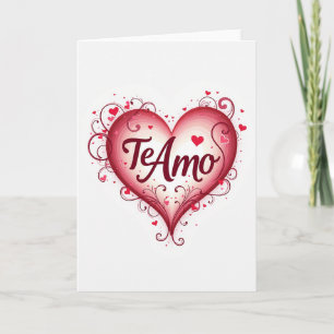 Einfache Te Amo Herz Liebenskarte Karte