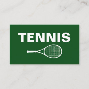 Einfache Tennis Visitenkarten Visitenkarte