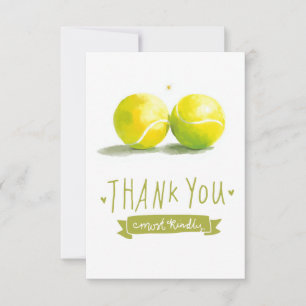 Einfache Tennisbälle Dankeskarten Tennis Dankeskarte