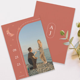 Einfache Terracotta-Hochzeit rettet das Datum Save The Date